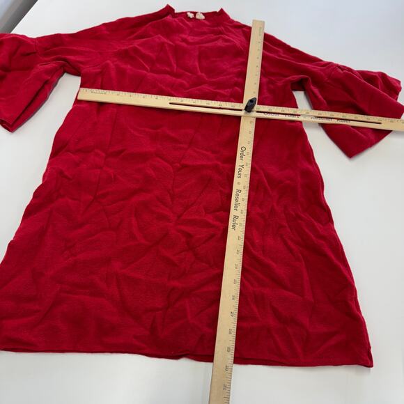 MOTH Dress Womens‎ Medium Cherry Red Chester Bell Sleeve Sweater Anthropologie - Picture 7 of 9